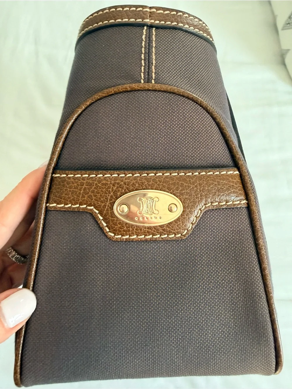 Authentic Celine Canvas and Leather Boogie Bag
